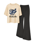 SKIN BUTTERFLY TROUSER SET